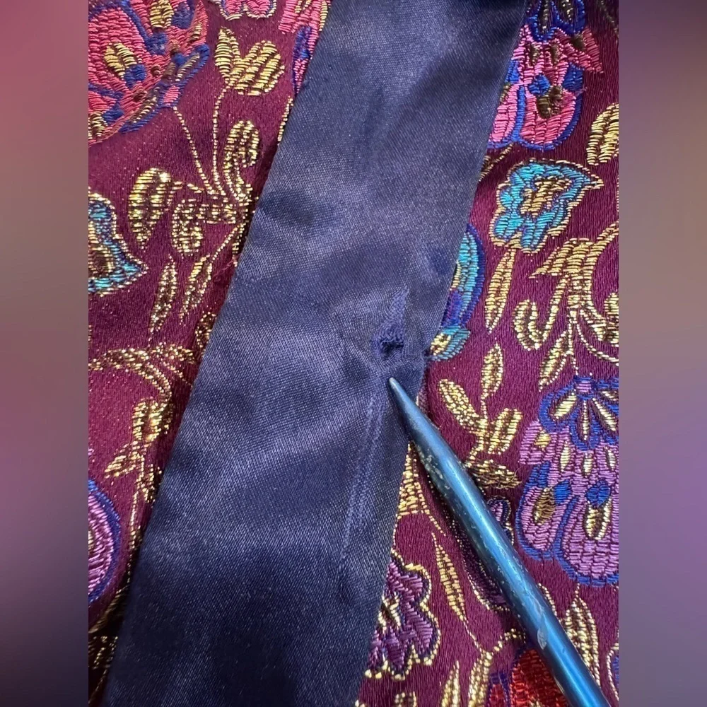 Girls Size 6 American Girl Brand Sleeveless Purple Dress with Gold Embroidery